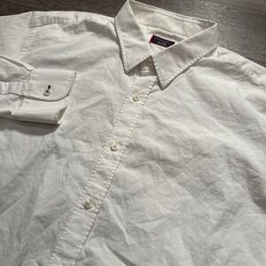 UNTUCKit Shirt Men XL White 100% Cotton Long Sleeve Casual Preppy Summer Classic